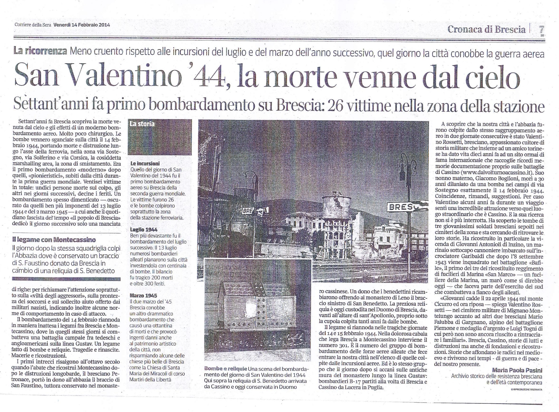 San Valentino ’44, la morte viene dal cielo.